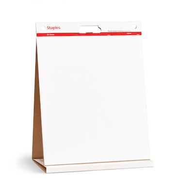 Staples Stickies Tabletop Easel Pad, 20 x 23, White, 20 Sheets/Pad (23448)