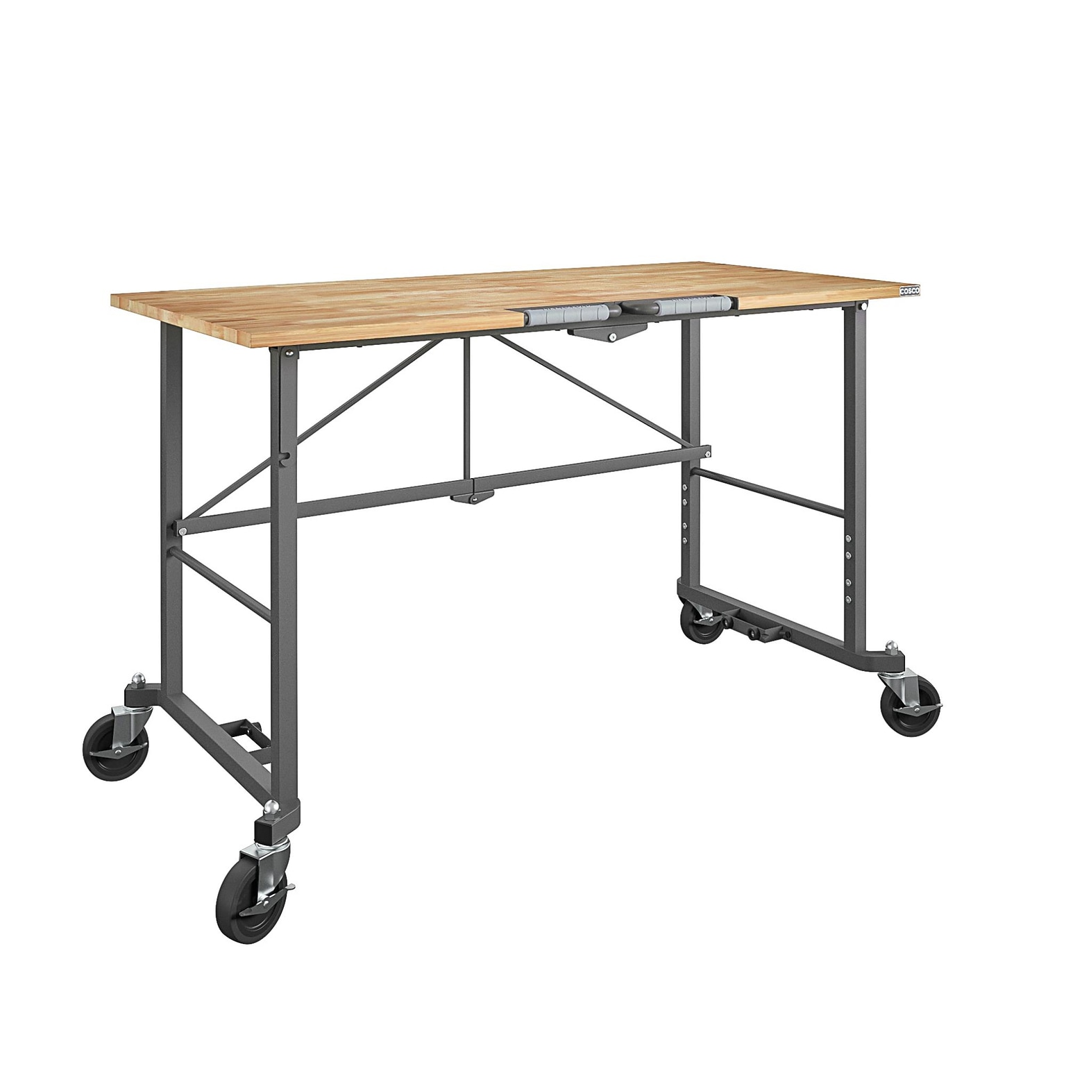 Cosco SmartFold Portable Folding Workbench, 400 lb. Capacity, Brown (66760DKG1E)