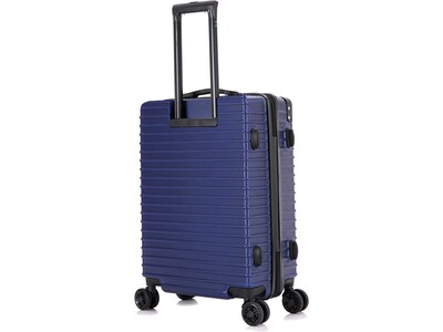 DUKAP Tour 23.5" Hardside Carry-On Suitcase, 4-Wheeled Spinner, TSA Checkpoint Friendly, Blue (DKTOU00S-BLU)