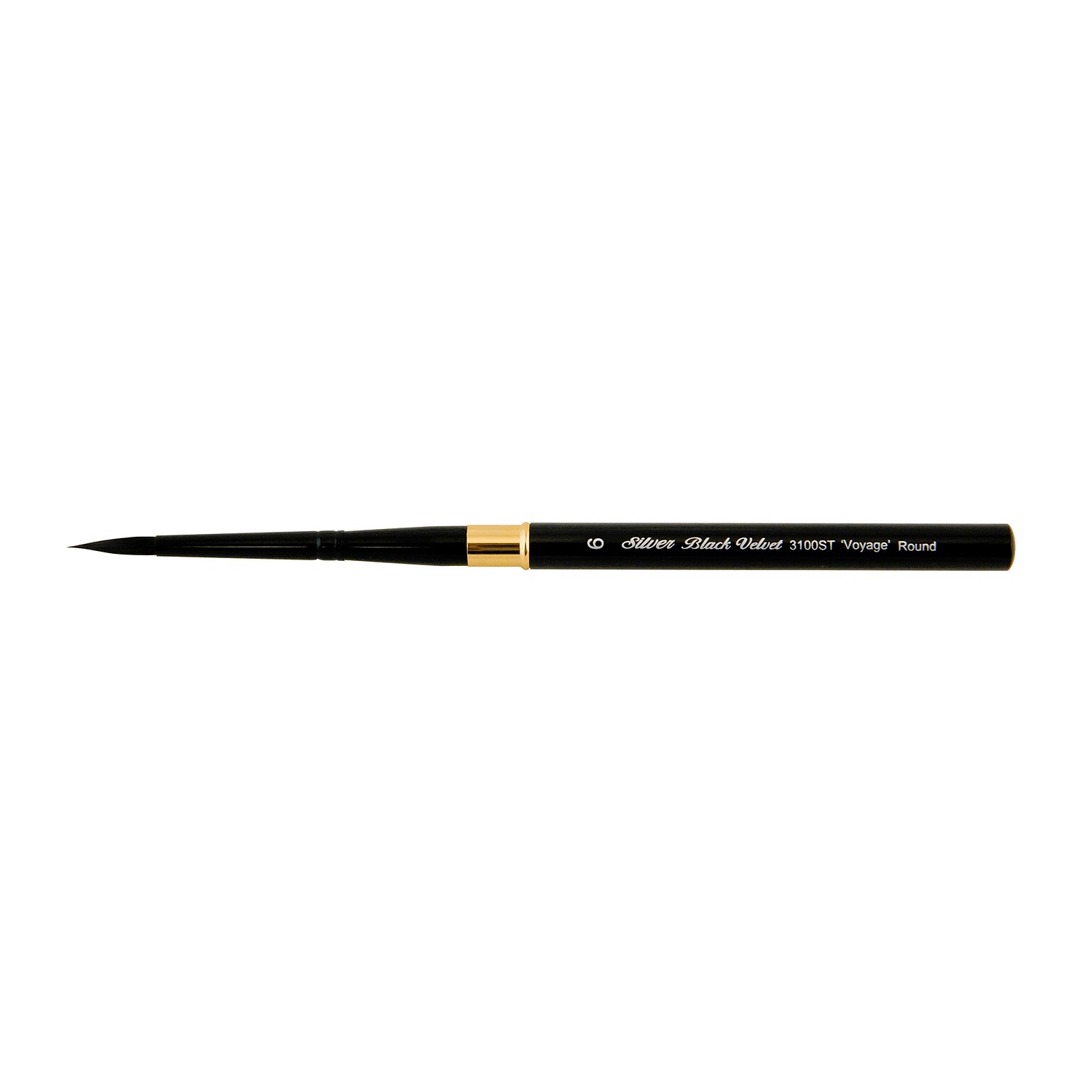 Silver Brush Black Velvet Voyage™ Travel Round Brush, Size 6 (SLV3100ST6)