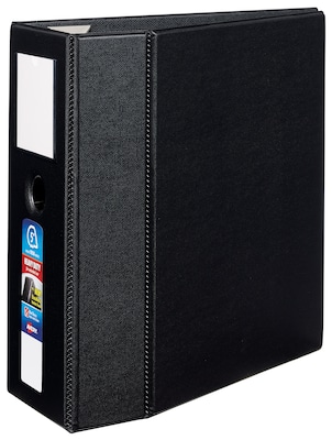 Avery Heavy Duty 5" 3-Ring Non-View Binders, D-Ring, Black (79-996)