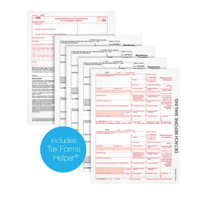 Adams 2024 1099-MISC 4-Part Laser/Inkject Tax Forms and software, 50/pack (6103Q)