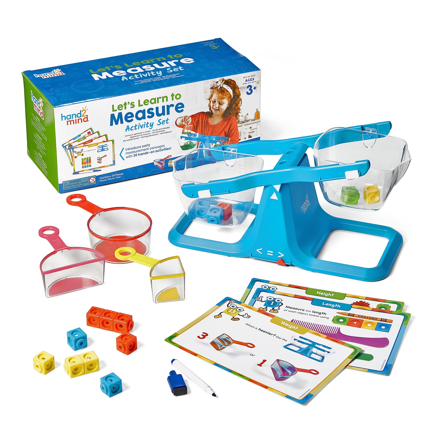 Hand2Mind Lets Learn To Measure Activity Set, 35 Pieces (HTM93401)