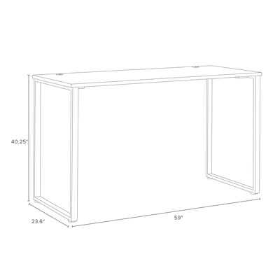 Hirsh Standing Height Computer and Office Desk, 60" x 24", Black/Weathered Charcoal (23960)