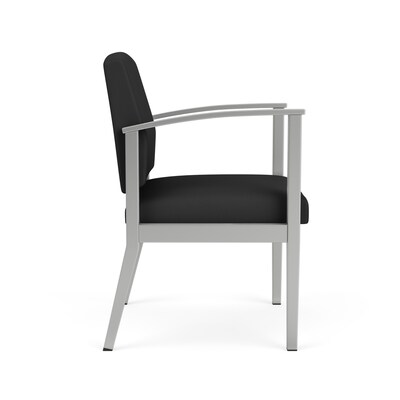 Lesro Amherst Steel Guest Chair, Whisper Black (AS1101.SSV-01WHBK)