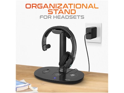 Delton HS1 Headset Stand and Wireless Charger with USB Type-C PD Adapter (DHSWC1)