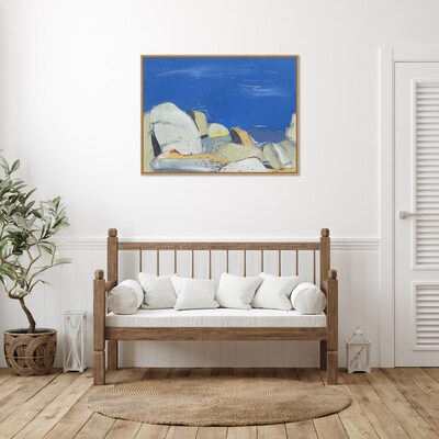 Amanti Art Joshua Tree Boulders by Jan Weiss Framed Canvas Wall Art Print, 42" x 32" (A42677747997)