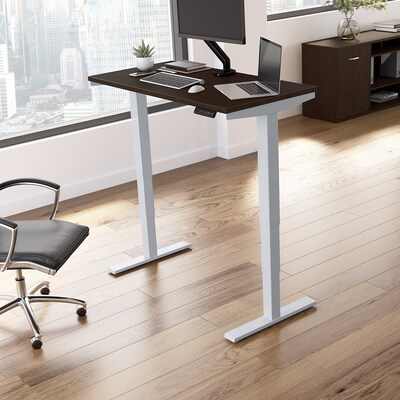 Bush Business Furniture Move 40 Series 48"W Electric Height Adjustable Standing Desk, Mocha Cherry/Cool Gray (M4S4824MRSK)