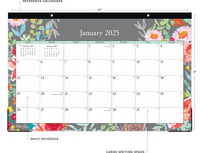2025 Blue Sky Sophie 17 x 11 Monthly Desk Pad Calendar (140089-25)