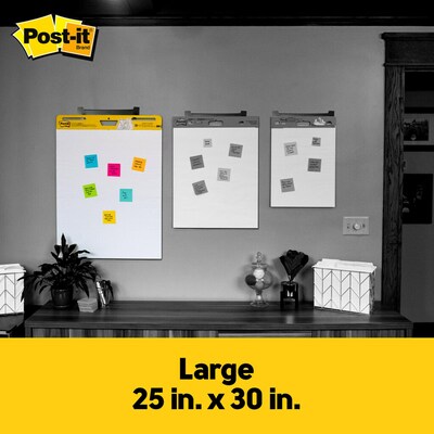 Post-it Super Sticky Tabletop Easel Pad, 20 x 23 Inches, 20 Sheets/Pad, 1  Pad (563R), Portable White Premium Self Stick Flip Chart Paper, Built-in  Easel Stand 