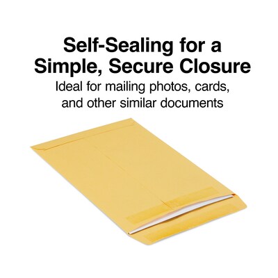 Staples Self Seal Kraft Catalog Envelopes, 7.5L x 10.5H, Brown, 100/Box (534792/17105)