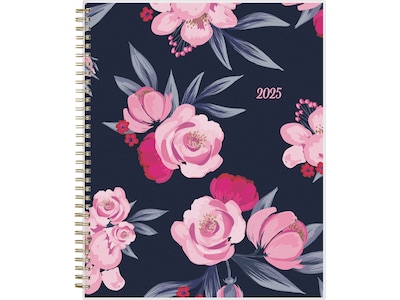 2025 Blue Sky Mimi Pink 8.5 x 11 Weekly & Monthly Planner, Plastic Cover, Pink/Dark Blue (137264-2