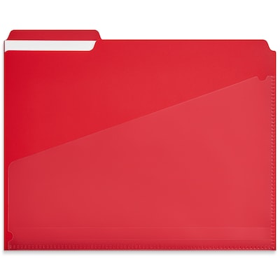 Staples File Folder, 1/3-Cut Tab, Letter Size, Plastic, Assorted Colors, 30/Box (ST62541)