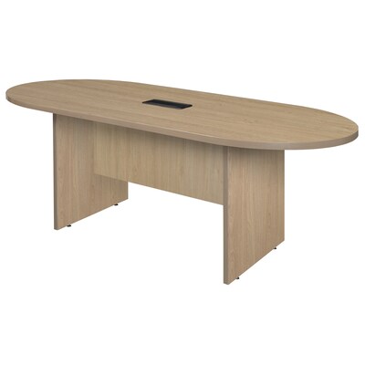 Regency Legacy 71W Racetrack Shaped Laminate Conference Table w/ Charging Port, Noble Oak (LCTRT713