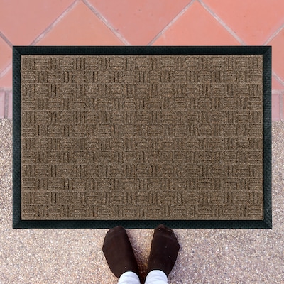 Floortex Doortex Ribmat Indoor / Outdoor Entrance Mat, 48 x 32, Brown (NREMFLLV0104)