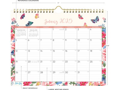 2025 Blue Sky Fly By 11 x 8.75 Monthly Wall Calendar (148643-25)
