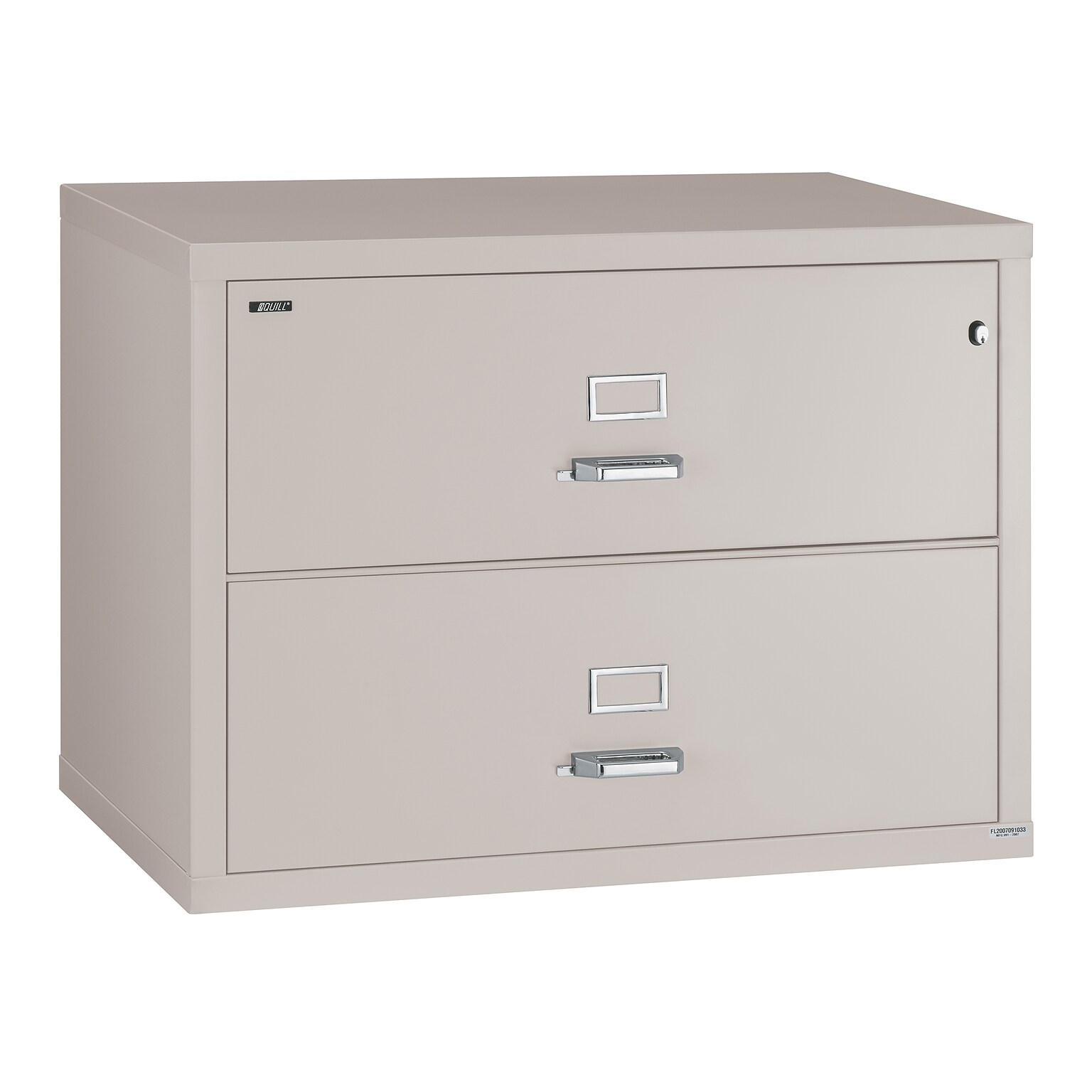 Quill Brand® 31 2-Drawer Fire Resistant Lateral File Cabinet with Lock, Letter/Legal, Platinum (Q231LATPL)