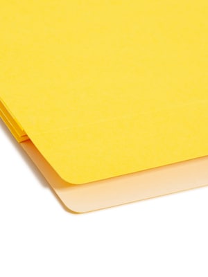 Smead Recycled Reinforced File Pocket, 2" Expansion, Letter Size, Yellow (73223)