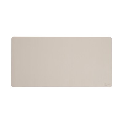 Smead Medium Vegan Leather Anti-Slip Desk Pad, 31.5 x 15.7, Sandstone (64831)