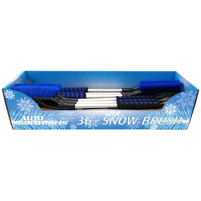 Auto Solutions 36 Snow Brush, Blue/Silver/Black, 12 Count Display (14033)