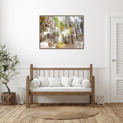 Amanti Art Forest Road I by Chamira Young Framed Canvas Wall Art Print, 42" x 32" (A42677748004)