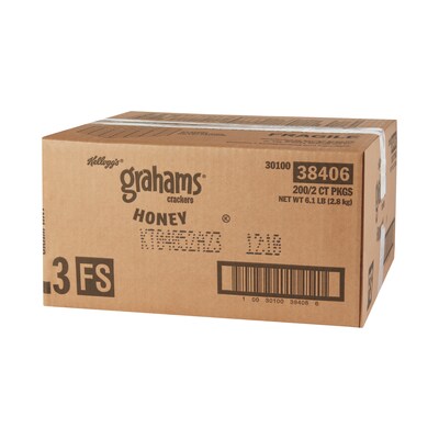 Kellogg's Honey Graham Crackers, .49 oz., 200/Carton (802690)