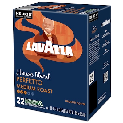 Lavazza Perfetto Coffee Keurig® K-Cup® Pods, Dark Roast, 22/Box (5000382580)