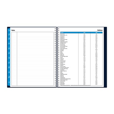 2025-2026 Blue Sky Collegiate 8.5" x 11" Academic Year Weekly & Monthly Planner, Plastic Cover, Navy (148672-A26)