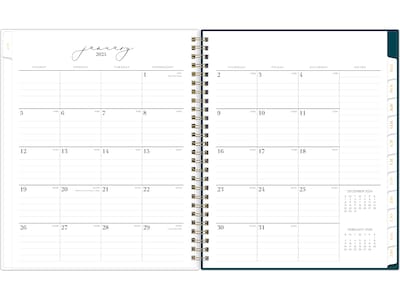 2025 Blue Sky Life-Note It Marina 7" x 9" Weekly & Monthly Planner, Plastic Cover, Blue (139480-25)