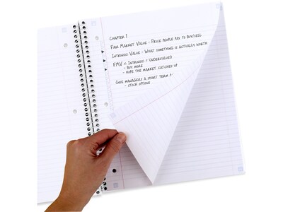 Five Star Soft Petals 1-Subject Notebooks, 8.5" x 11", College-Ruled, 80 Sheets, Assorted Colors, 2/Pack (820331)