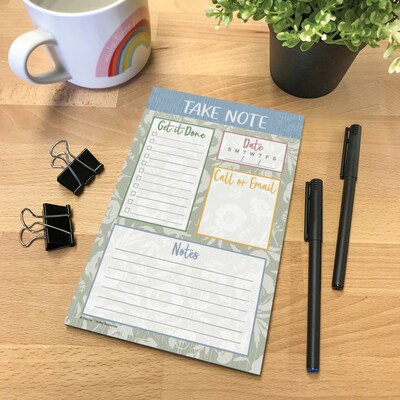 Teacher Created Resources Classroom Cottage Notepad & Refill, Multicolored, 12/Bundle (TCR7198-12)