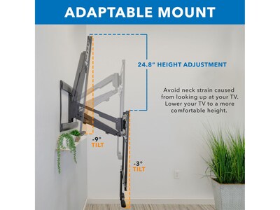 Mount-It! Pull-Down Fireplace TV Mount with Spring Arm, 72 lbs. Max. (MI-395)