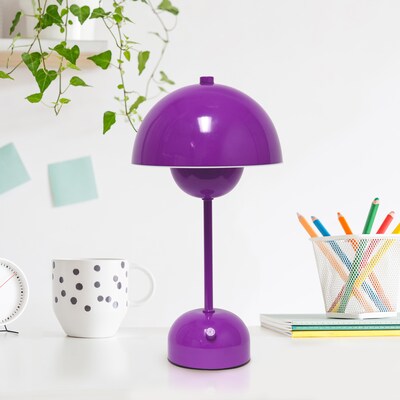 Simple Designs Mushroom Magic LED Table Lamp, Purple (LD1069-PRP)