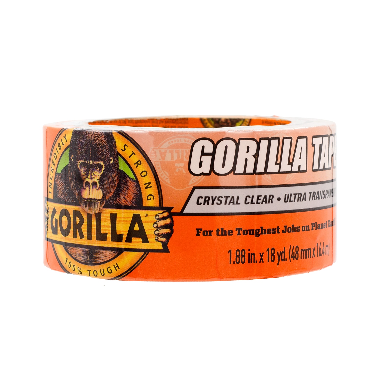 Gorilla Transparent Clear Tape, 1.88 x 18 yds., Crystal Clear (6060002)