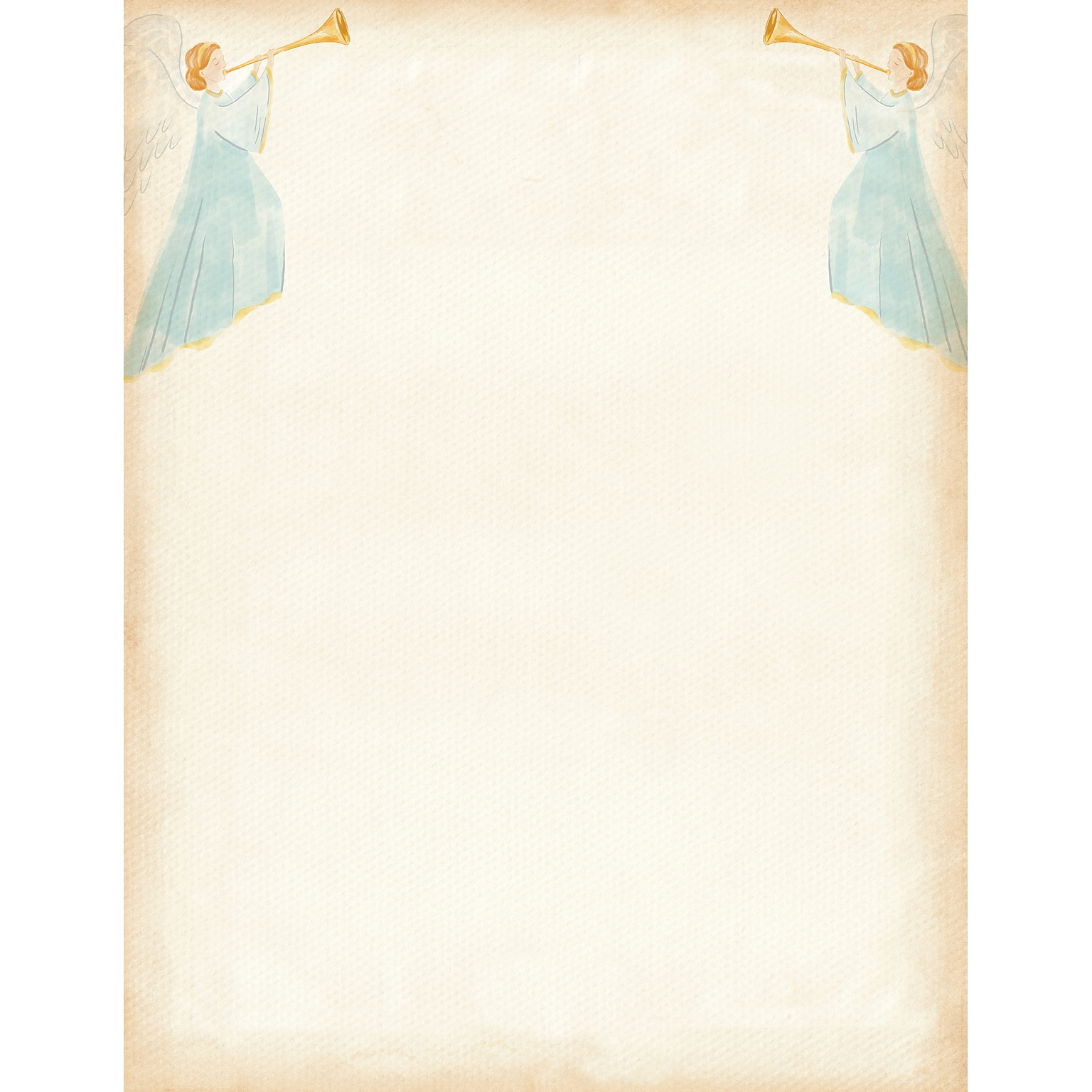 Great Papers! Holiday Stationery Letterhead Angels and Horn, Multicolor, 50 sheets (2024028)