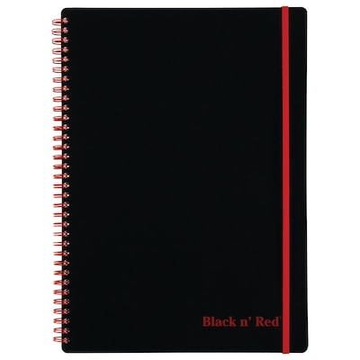 Black N Red Professional 1-Subject Professional Notebook, 8.25 x 11.75, Wide Ruled, 70 Sheets, Bl