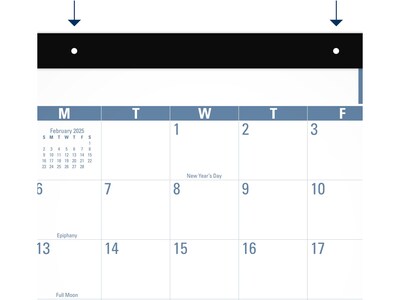2025 AT-A-GLANCE Easy-to-Read 21.75 x 17 Monthly Desk Pad Calendar, White/Blue (SKLP24-32-25)