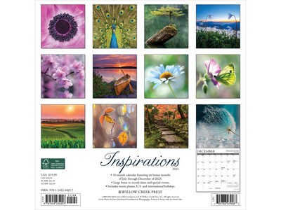 2024 Willow Creek Inspirations 12" x 12" Monthly Wall Calendar (34057)