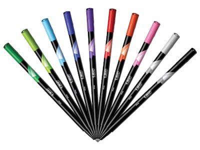 Bic Intensity Medium Liner Felt-Tip Pens, Assorted Color, Medium