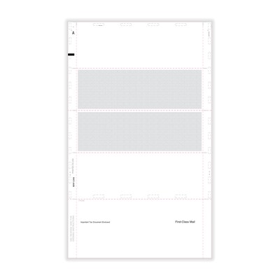 ComplyRight W-2 Blank Tax Form, Horizontal, with Backer Instructions, Pressure-Seal, 4-Up, 500/Pack