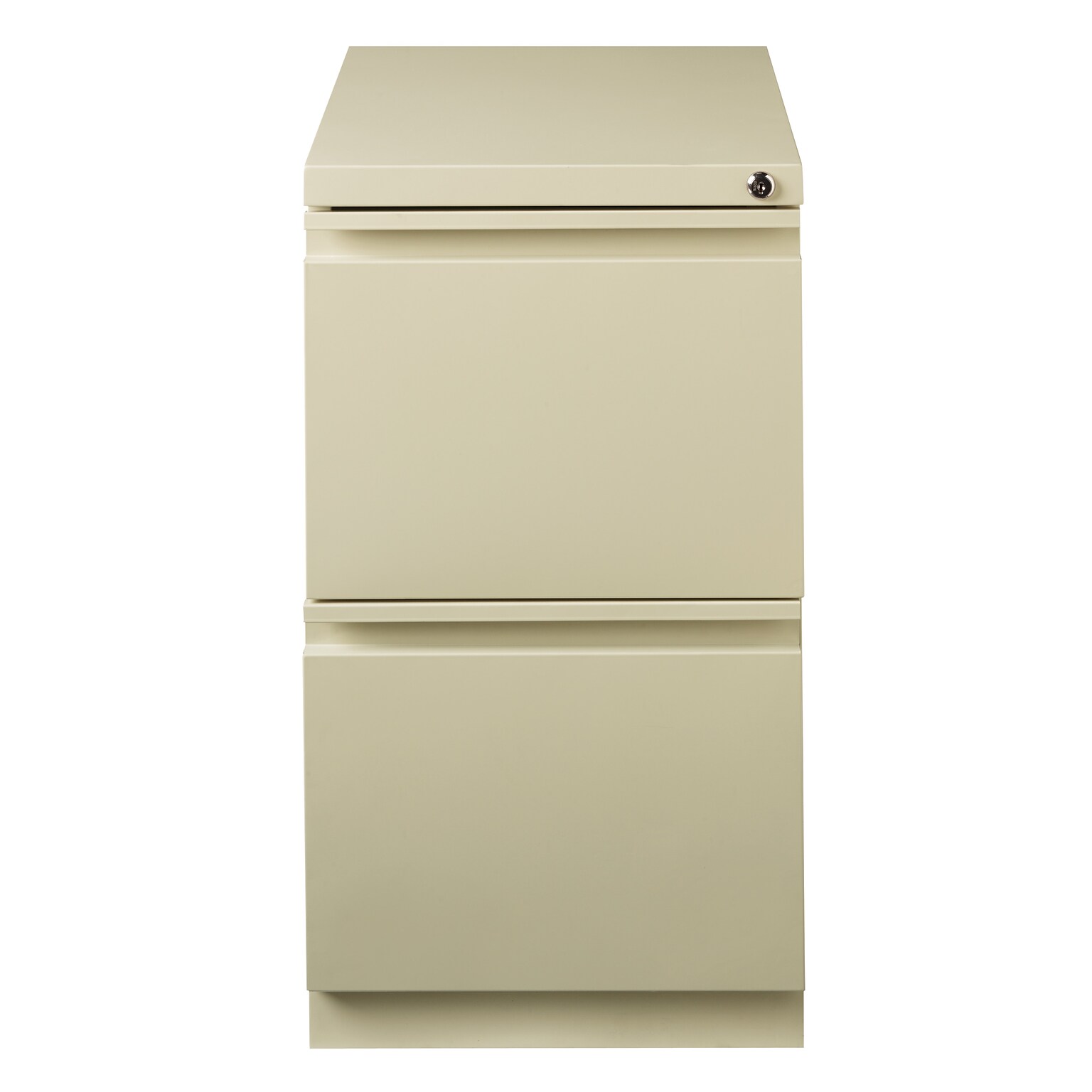 Hirsh 20 Mobile Pedestal File Cabinet, 2 Drawer File-File, Letter Width, Putty (18577)