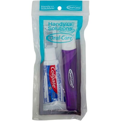 Colgate Total 0.85oz Toothpaste Tube & Travel Toothbrush Kit, 12 Kits/Dispensit Box, 12 Dispensit Bo