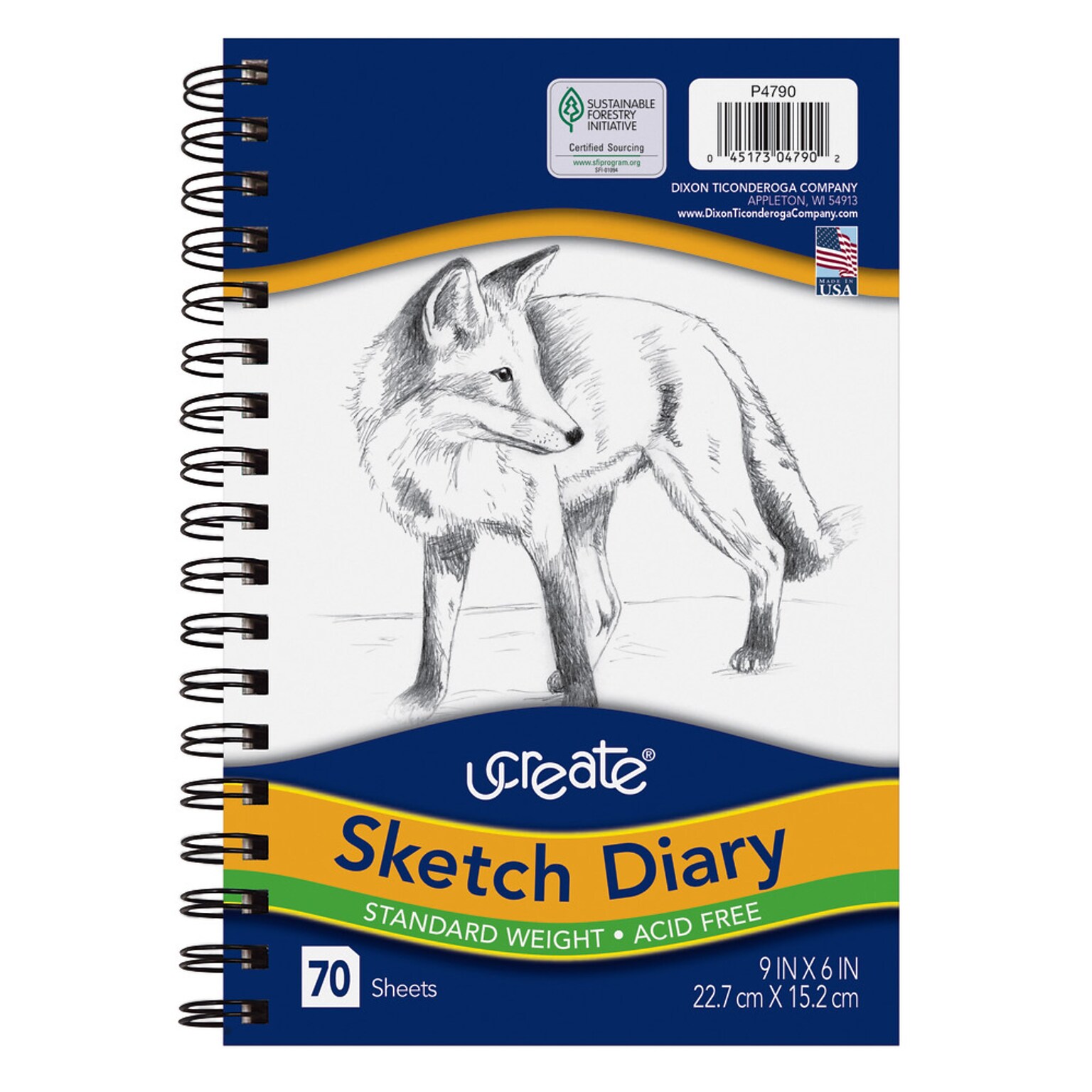 Pacon Art 1st Sketch Diary, 9 x 6, White, 70 Sheets/Pad (4790)