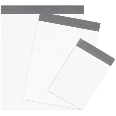 Partners Brand Expansion Poly Mailers, 13 x 16 x 4, White, 100/Case (EPM13164)