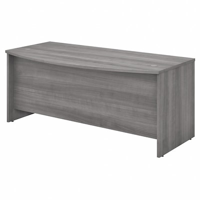 Bush Business Furniture Studio C 72W Bow Front Desk, Platinum Gray (SCD172PG)
