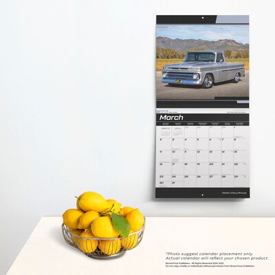 2025 BrownTrout Classic Chevy Pickups 12" x 24" Monthly Square Wall Calendar, (9781975479763)