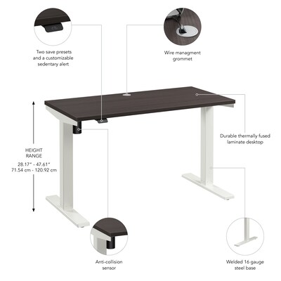 Bush Business Furniture Move 40 Series 48"W Electric Adjustable Standing Desk, Storm Gray (M4S4824SGWK)