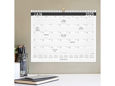 2025 AT-A-GLANCE Contemporary 15" x 12" Monthly Wall Calendar, White/Black (PM8X-28-25)