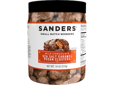 Sanders Small Batch Wonders Milk Chocolate Sea Salt Caramel Pecan Clusters, 18 Oz. (30971)