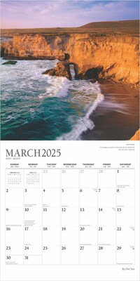 2025 Plato By the Sea 12" x 24" Monthly Square Wall Calendar, (9781975478919)